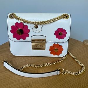 Michael Kors flora Appliq Sloan Edt Md Chn Shldr leather bag